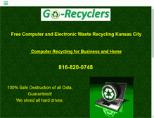 Tablet Screenshot of go-recyclers.com